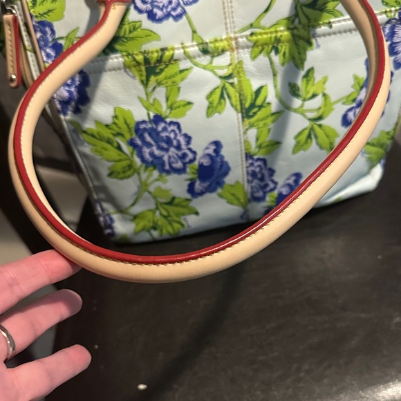 Tignanello Blue and Green Floral Tote - Picture 3 of 8